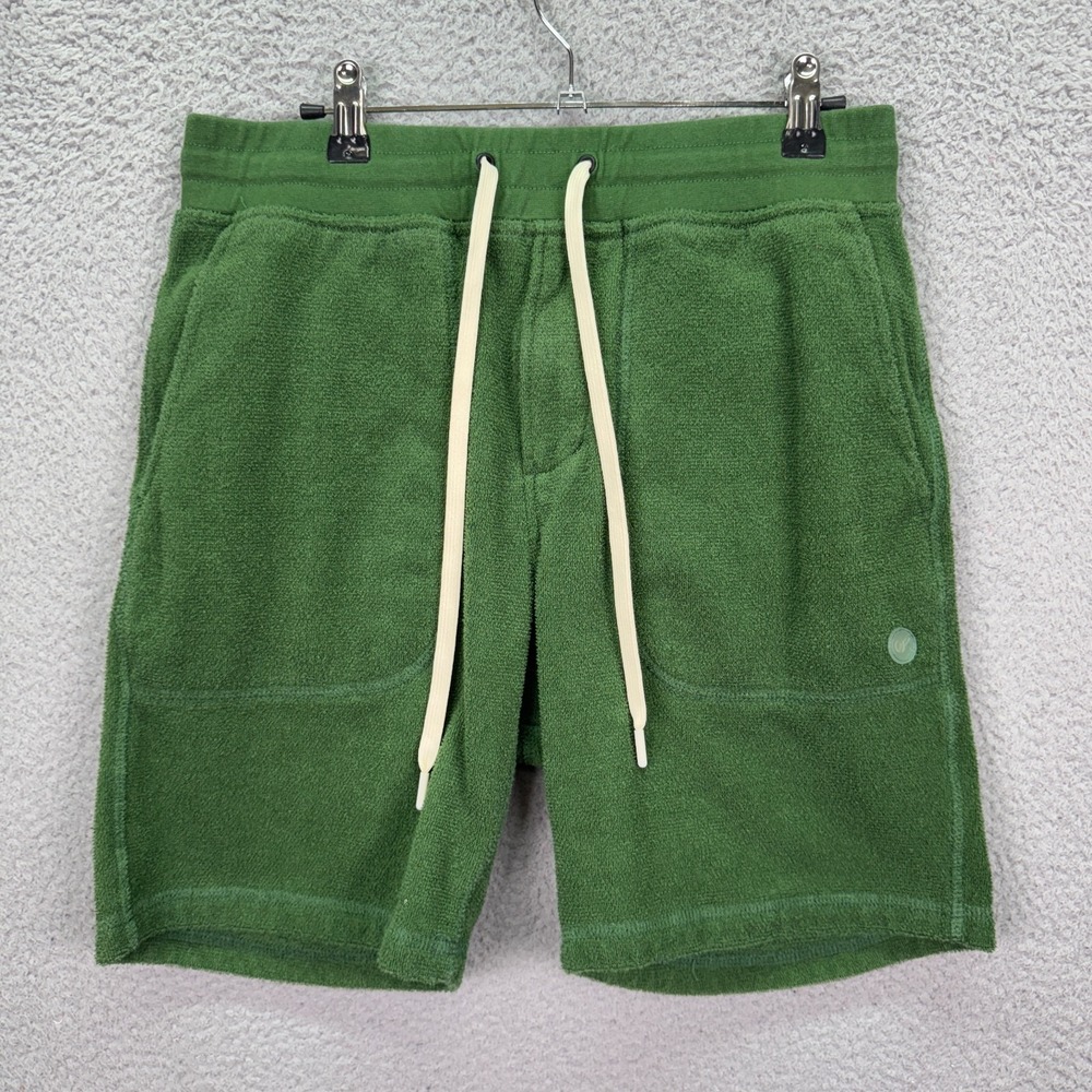 Outerknown Shorts Mens S Green High Tide Terrycloth Lounge Athleisure Summer